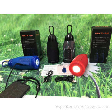outside portable bluetooth speaker with flashlight